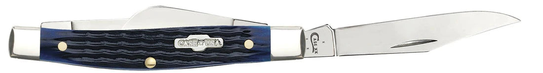Rogers Corn Cob Jig Blue Bone Medium Stockman with Pen Blade (02806)