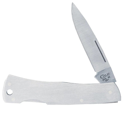Brushed Stainless Steel Executive Lockback with Lanyard Hole (00004)