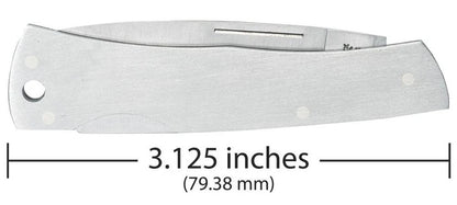 Brushed Stainless Steel Executive Lockback with Lanyard Hole (00004)