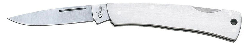 Brushed Stainless Steel Executive Lockback with Lanyard Hole (00004)