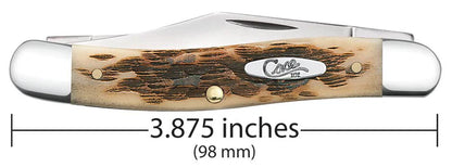 Peach Seed Jig Amber Bone Stockman (00128)