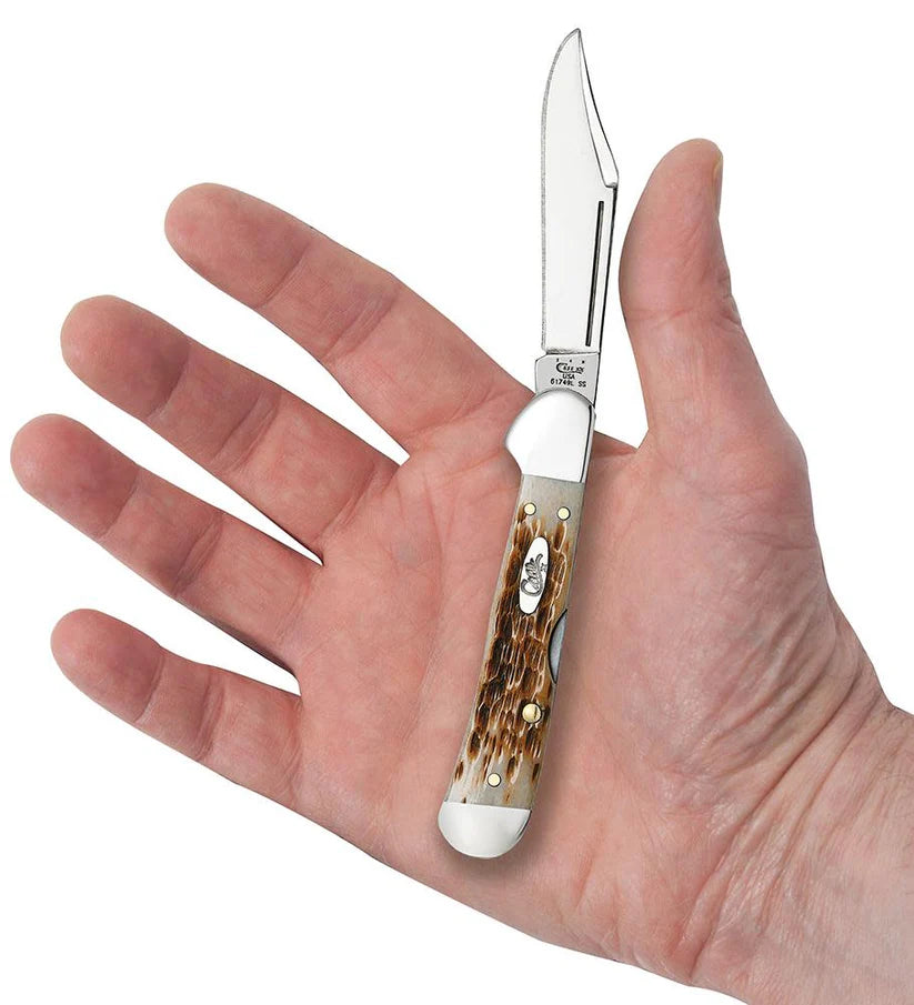 Peach Seed Jig Amber Bone Mini CopperLock® (00133)