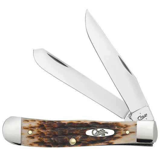 Peach Seed Jig Amber Bone Trapper (00164) (Case)