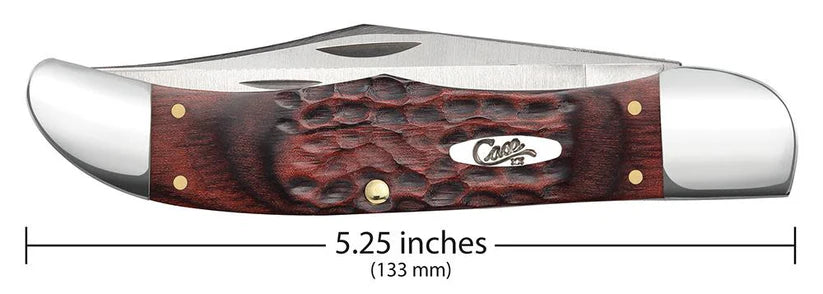 Jigged Dymalux® Rosewood Folding Hunter with Leather Sheath (00189)