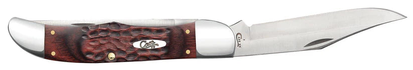 Jigged Dymalux® Rosewood Folding Hunter with Leather Sheath (00189)