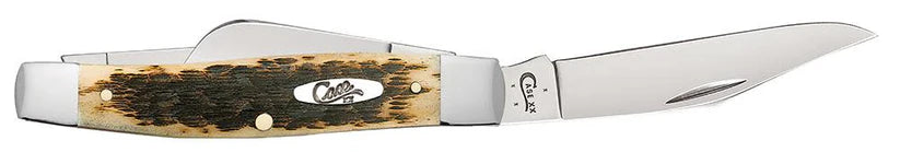Peach Seed Jig Amber Bone CS Large Stockman (00204)