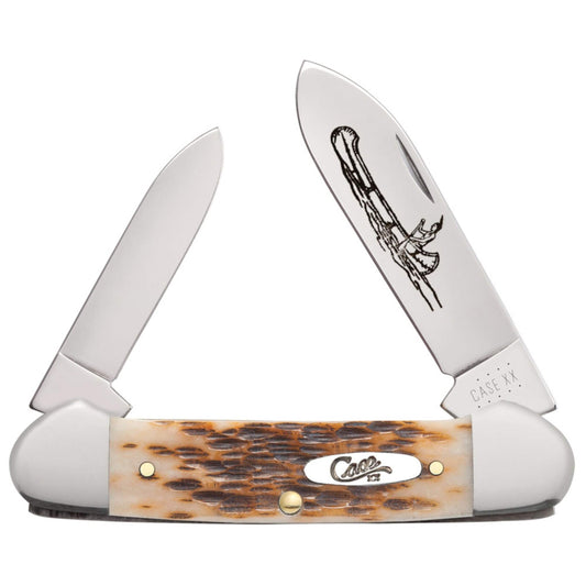 CASE AmberBone Peach Seed Canoe (00263)