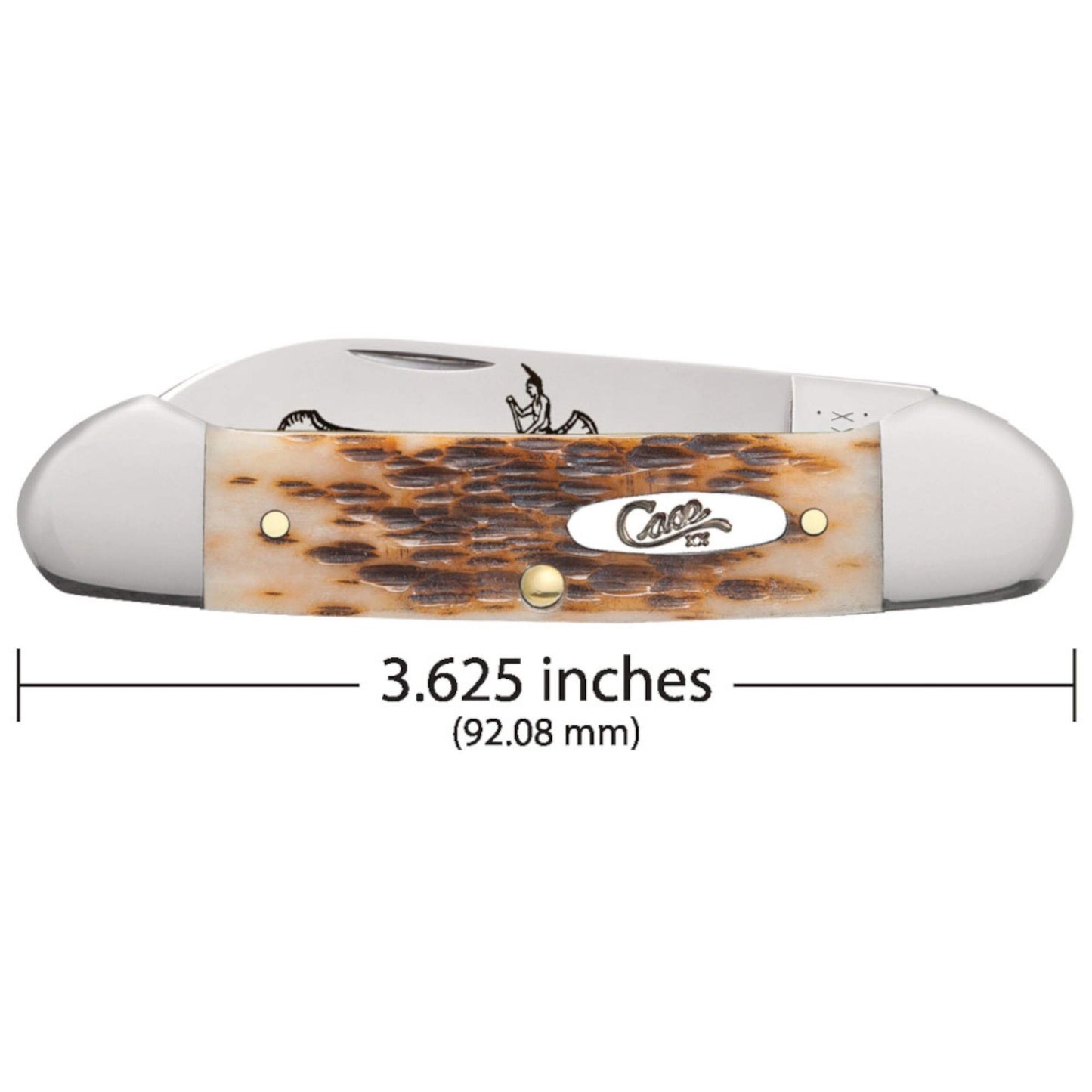 CASE AmberBone Peach Seed Canoe (00263)