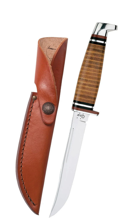 Leather 5" Utility Hunter with Leather Sheath (00381)