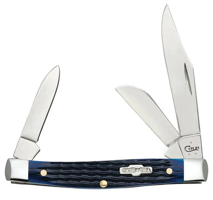 Rogers Corn Cob Jig Blue Bone Medium Stockman with Pen Blade (02806)