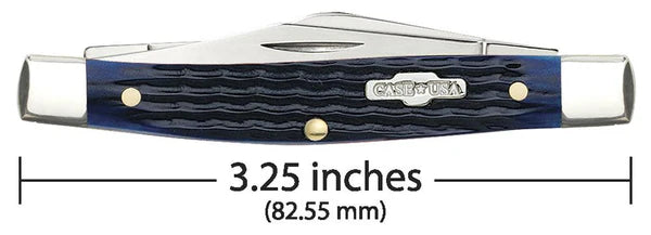 Rogers Corn Cob Jig Blue Bone Medium Stockman with Pen Blade (02806)